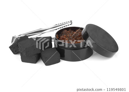 Coal with tobacco for hookah 119549801