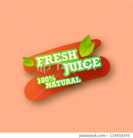 Juice fresh fruit blot. Strawberry label. Icon concept. Design sticker. Vector illustration. Juice fresh fruit blot. Strawberry label. Icon concept. Design sticker. Vector illustration. 119550345