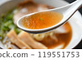 Soup of soy sauce ramen 119551753
