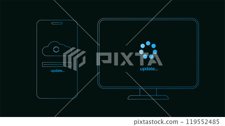 System update concept System update concept 119552485