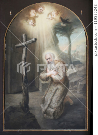 Saint Paul the Hermit, Altar of Saint Paul the Hermit in Church of Birth of Virgin Mary in Svetice, Croatia Saint Paul the Hermit, Altar of Saint Paul the Hermit in Church of Birth of Virgin Mary in Svetice, Croatia 119553248