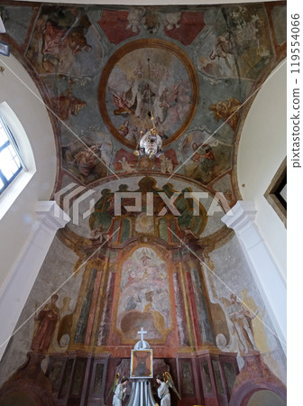 High altar in the Church of All Saints in Sesvete, Croatia 119554066