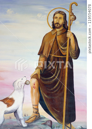Saint Roch altarpiece in the Chapel of Saint Isidore and Saint Roch in Komor Zacretski, Croatia Saint Roch altarpiece in the Chapel of Saint Isidore and Saint Roch in Komor Zacretski, Croatia 119554078