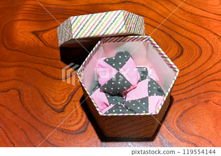 Handmade beanbags and handmade paper boxes 119554144