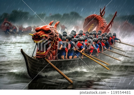 Cultural Celebrations: Dragon Boat Festival in China - Generative AI Cultural Celebrations: Dragon Boat Festival in China - Generative AI 119554481