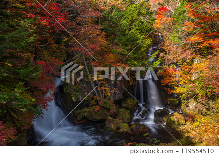 Nikko Ryuzu Falls in autumn 119554510