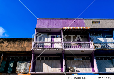Bangkok style city building in the public side of the town. 119554550