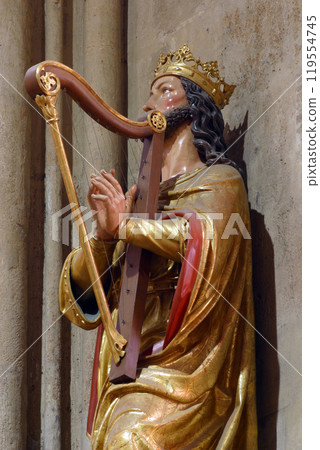 King David, statue in Zagreb cathedral King David, statue in Zagreb cathedral 119554745