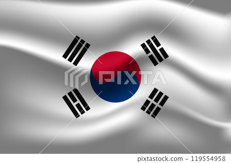 Flag of Korea. Korean national symbol in official colors. Template icon. Abstract vector background 119554958
