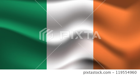 Flag of Ireland. Irish national symbol in official colors. Template icon. Abstract vector background Flag of Ireland. Irish national symbol in official colors. Template icon. Abstract vector background 119554960