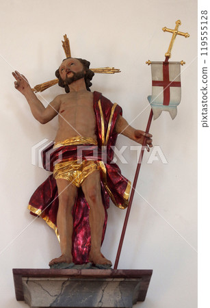 Risen Christ, church of St. Clement in Primisweiler, Germany Risen Christ, church of St. Clement in Primisweiler, Germany 119555128