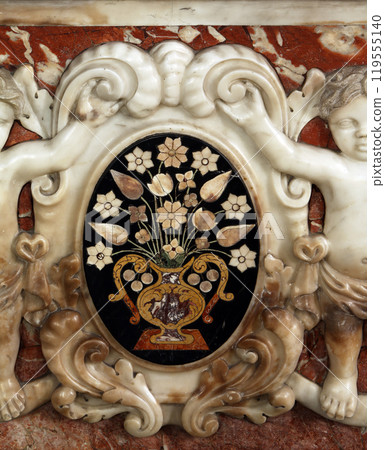 Altar decoration, altar of the Last Supper in Zagreb cathedral Altar decoration, altar of the Last Supper in Zagreb cathedral 119555140