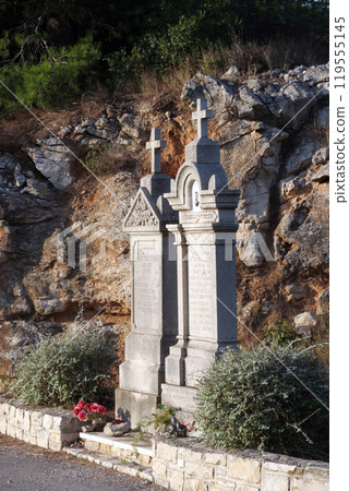 Old Mediterranean graveyard 119555145