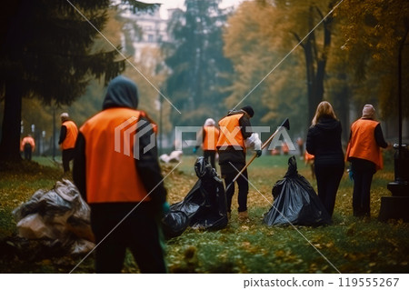 Environmental Clean-up Crew in Action - Generative AI 119555267