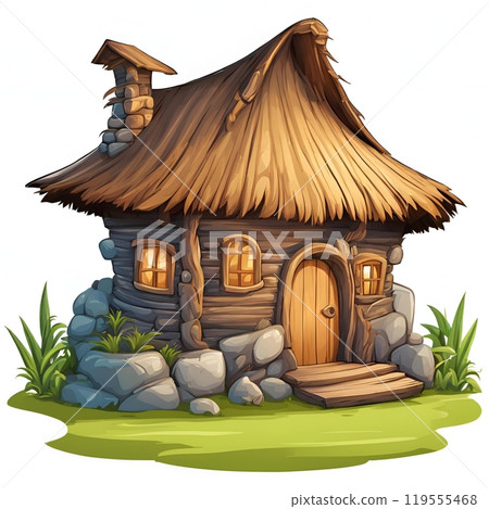 cartoon fantasy hut 119555468