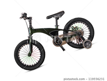 Modern electric fat tire bike isolated on white Modern electric fat tire bike isolated on white 119556231