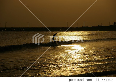 Surfing into the sunset from Katase Higashihama Beach 1 119557708