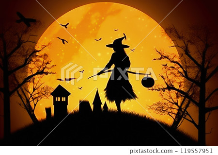 Moonlit witch - Generative AI 119557951