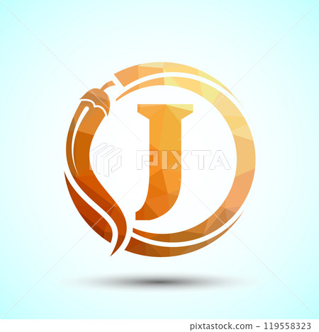 English Alphabet With Red Chili Logo Design. Low Poly Graphic Alphabet Symbol For Corporate Business 119558323