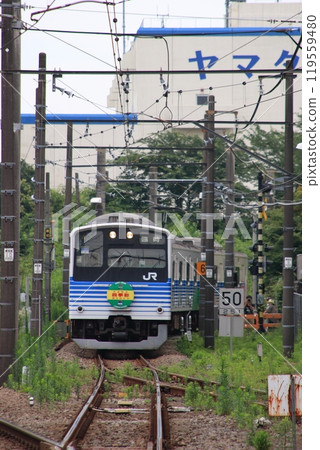 201系列「四季彩」隊形在舊五日市鐵道(青梅短線)上行駛_2009年7月19日拍攝 201系列「四季彩」隊形在舊五日市鐵道(青梅短線)上行駛_2009年7月19日拍攝 119559480