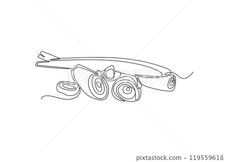 Single continuous line drawing whole and sliced healthy organic lemongrass for farm logo identity. Fresh cymbopogon concept for grass vegetable icon. One line draw graphic design vector illustration Single continuous line drawing whole and sliced healthy organic lemongrass for farm logo identity. Fresh cymbopogon concept for grass vegetable icon. One line draw graphic design vector illustration 119559618