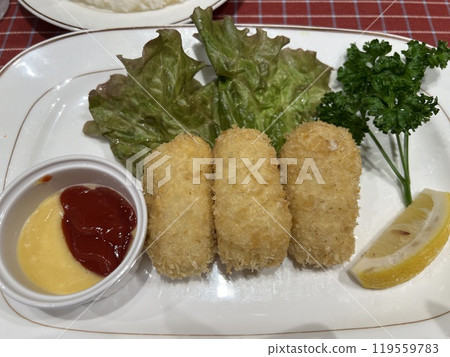 Delicious crab cream croquette Delicious crab cream croquette 119559783