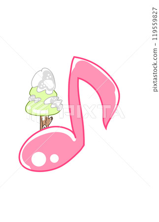 Musical note with Christmas tree 119559827