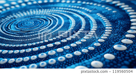 Circular pattern made from Braille dots and lines. 119560504