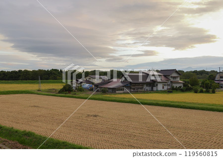 碩果累累的秋天/日本田園風光 119560815