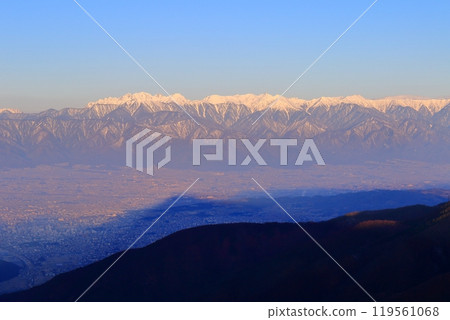 Early morning view of the Northern Alps from Ogahana Observatory Early morning view of the Northern Alps from Ogahana Observatory 119561068