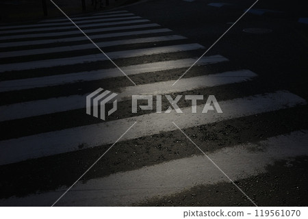 Shadow of the pedestrian crossing Shadow of the pedestrian crossing 119561070
