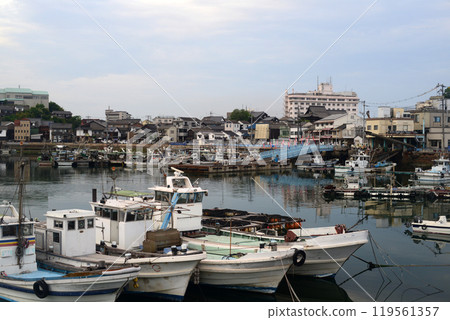 View of the town from the Tomonoura Tomonoura wharf -5 View of the town from the Tomonoura Tomonoura wharf -5 119561357