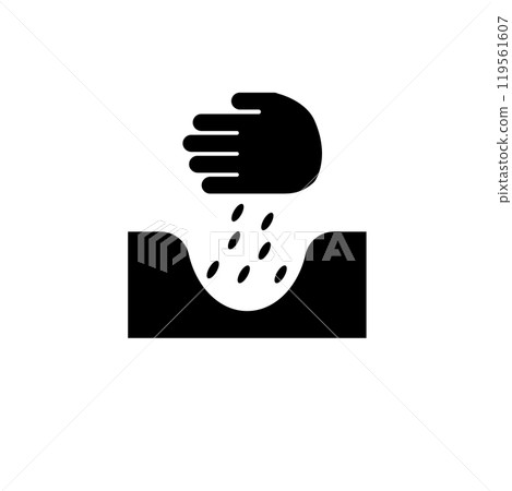 Seeds Pack, Package Flower Seed Solid Flat Vector Icon Isolated on White Background 119561607