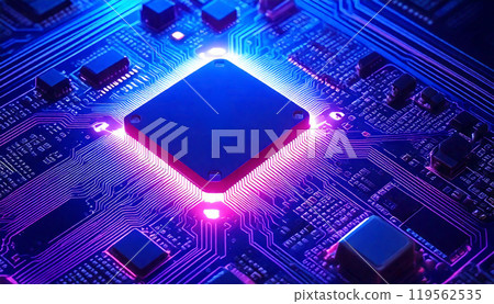 Background with electronic circuits 119562535