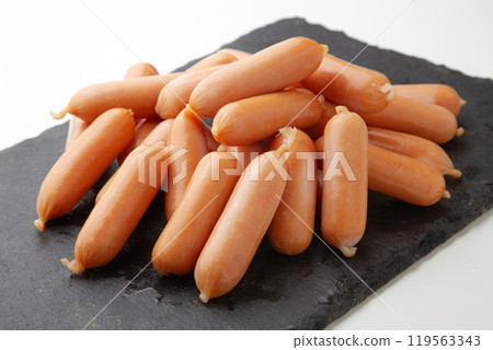 Vienna sausage before cooking 119563343