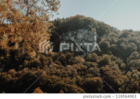 Ojcow national park and town. Ojcow is located just few kilometer from Krakow - the former capital of Poland. Ojcow national park and town. Ojcow is located just few kilometer from Krakow - the former capital of Poland. 119564001