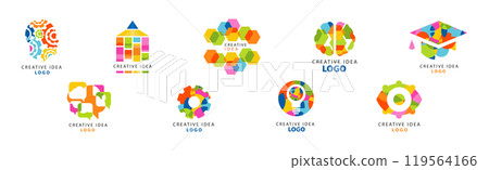 Creative Idea Logo and Label Design Vector Set 119564166