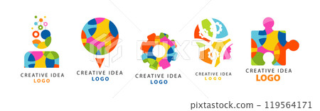 Creative Idea Logo and Label Design Vector Set 119564171