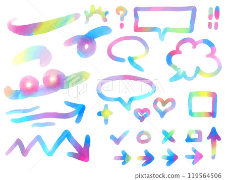 一套也可用於彩虹色框架、對話氣泡、箭頭等。 119564506