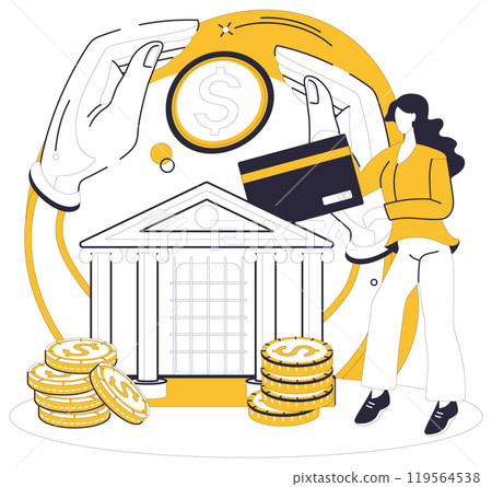 Online banking vector illustration. Online banking is electronic guardian ensuring security digital currency Conduct your financial symphony with precision digital maestro using online banking 119564538