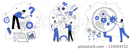 Risk management vector illustration. The symphony financial success is composed by maestro effective risk management In chessboard business, risk management is queen protecting king financial success 119564552