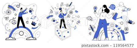 Risk management vector illustration. Solving puzzle risky situations requires analytical tools risk management in business Economy, like tempestuous sea, requires sturdy ship steered by compass risk Risk management vector illustration. Solving puzzle risky situations requires analytical tools risk management in business Economy, like tempestuous sea, requires sturdy ship steered by compass risk 119564577