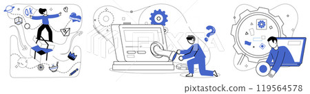 Risk management vector illustration. Performance shines brightest when stage is well-lit by spotlight effective risk management Decision-making in business is high-stakes game where risk management Risk management vector illustration. Performance shines brightest when stage is well-lit by spotlight effective risk management Decision-making in business is high-stakes game where risk management 119564578