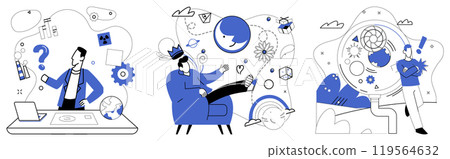 Risk management vector illustration. Risk management is shield protecting businesses from fiery arrows economic challenges Navigating stormy seas economy requires sturdy ship commanded by risk 119564632