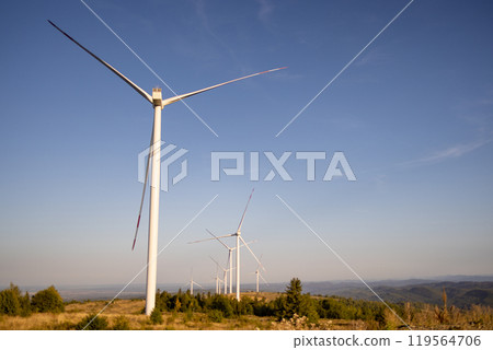 Wind turbines on the horizon 119564706