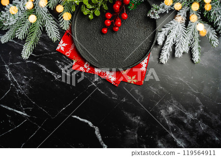 Christmas table setting Christmas table setting 119564911