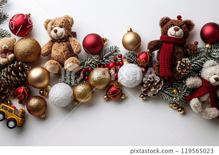 The map highlights the United States, displaying a striking representation of the American flag. Each states outline is filled with red and blue stripes and white stars, symbolizing national pride. 119565023