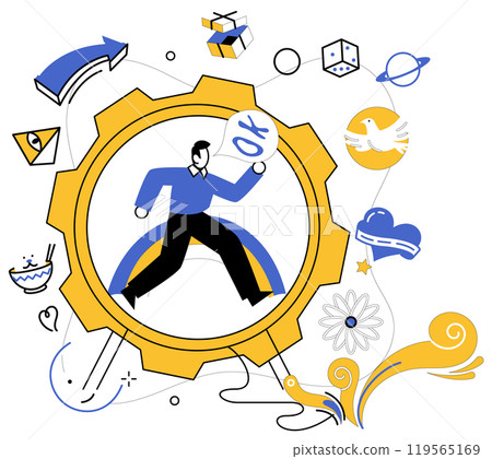 Product development vector illustration. Performance is spotlight illuminating stage innovation in product development Develop with purpose, for product development is heartbeat business evolution Product development vector illustration. Performance is spotlight illuminating stage innovation in product development Develop with purpose, for product development is heartbeat business evolution 119565169