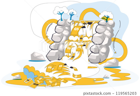 Income vector illustration. Income conceptually weaves fabric economic progress and prosperity Earning is heartbeat in rhythm individuals financial health Revenue streams are tributaries feeding 119565203