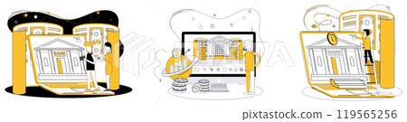 Money management vector illustration. Personal finance becomes captivating novel, with money management metaphor narrating tale The rate financial success is measured by beats in money managements 119565256